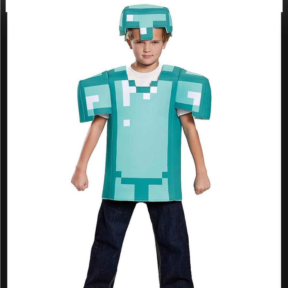 Kid's Minecraft Classic Armor Costume Diamond Armor Halloween boys